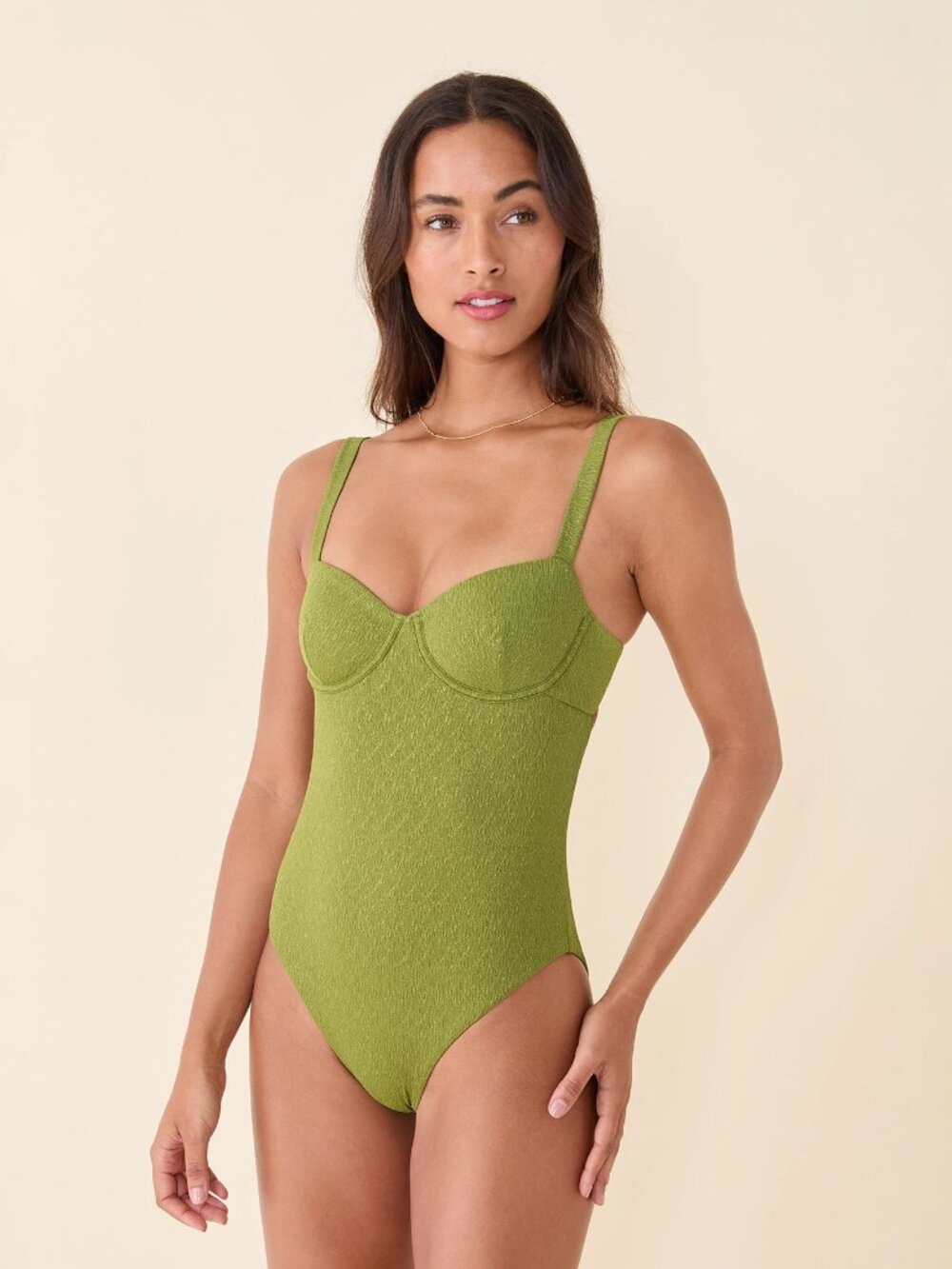 Andie The Dorset One Piece - Shimmer - Cactus - Classic Size S-D+CACTUS / S-D+